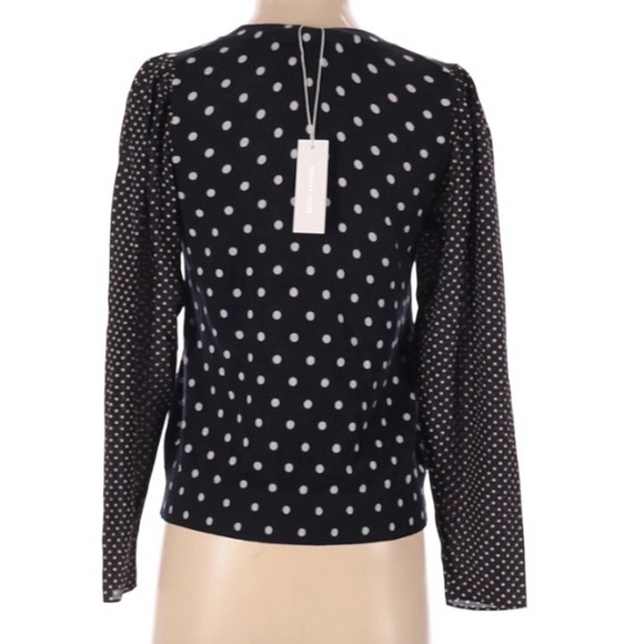 Rebecca Taylor Sweater Wool Silk Polka Dot NWT - Picture 4 of 11